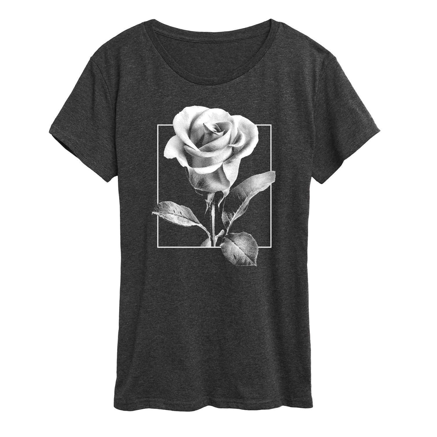 Instant Message - White Rose - Women's Short Sleeve Graphic T-Shirt sold by Zulily