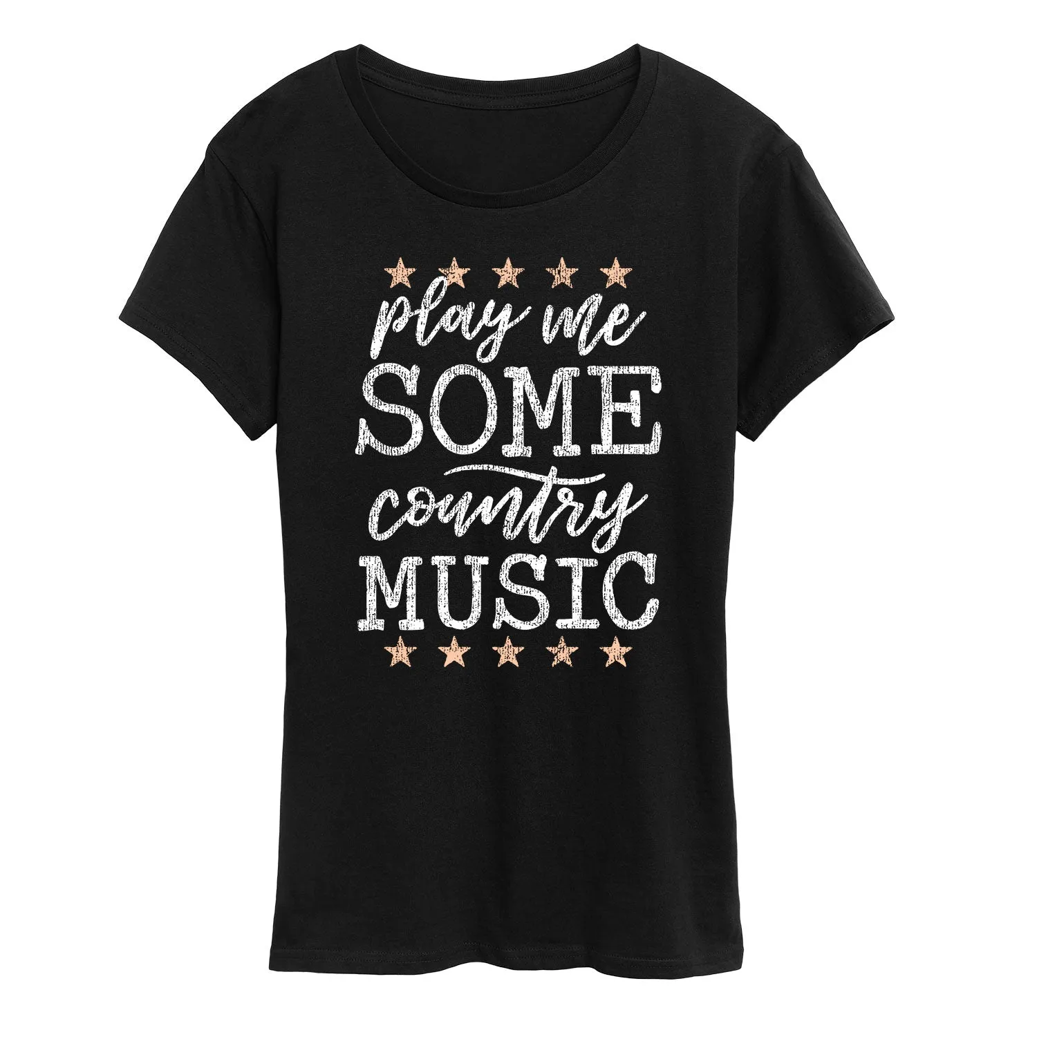 Instant Message - Play Me Some Country Music - Women's Short Sleeve Graphic T-Shirt sold by Zulily