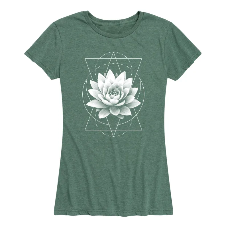 Instant Message - Lotus Flower Moon - Women's Short Sleeve Graphic T-Shirt sold by Zulily