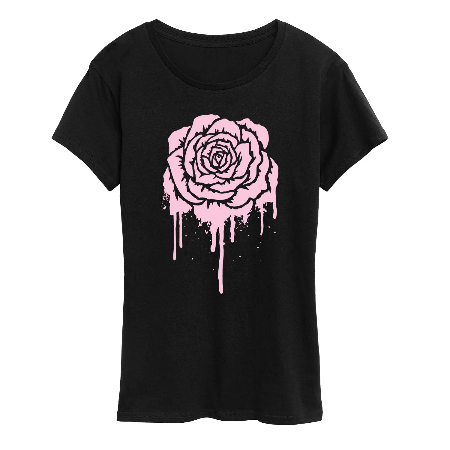 Instant Message - Dripping Rose - Women's Short Sleeve Graphic T-Shirt sold by Zulily