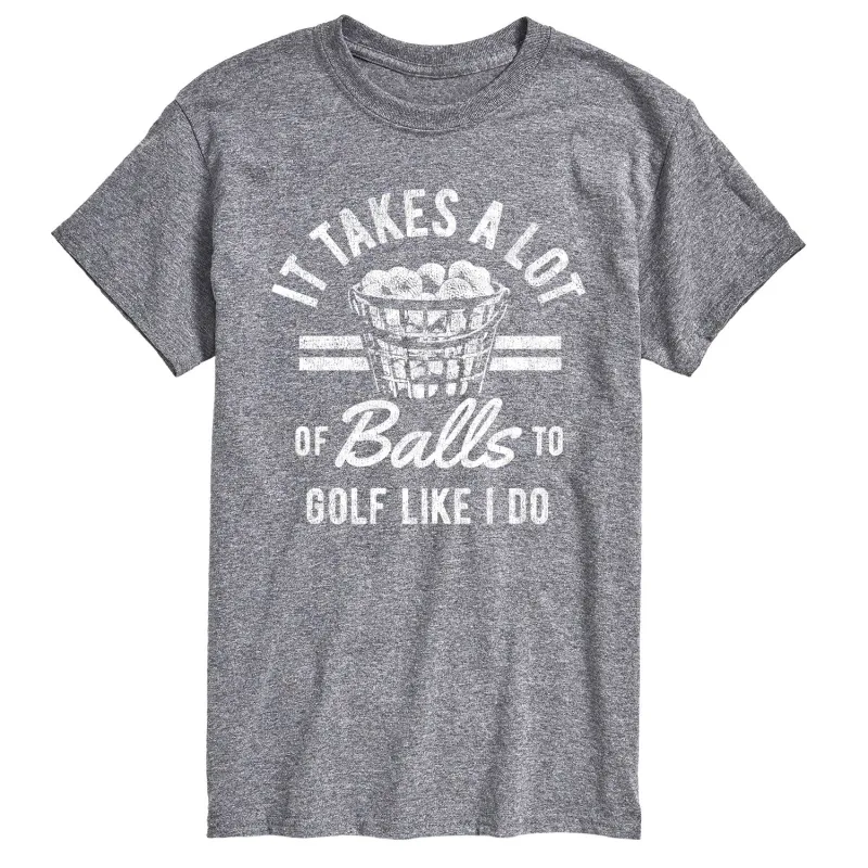 Instant Message - It Takes A Lot Of Balls - Men's Short Sleeve Graphic T-Shirt sold by Zulily