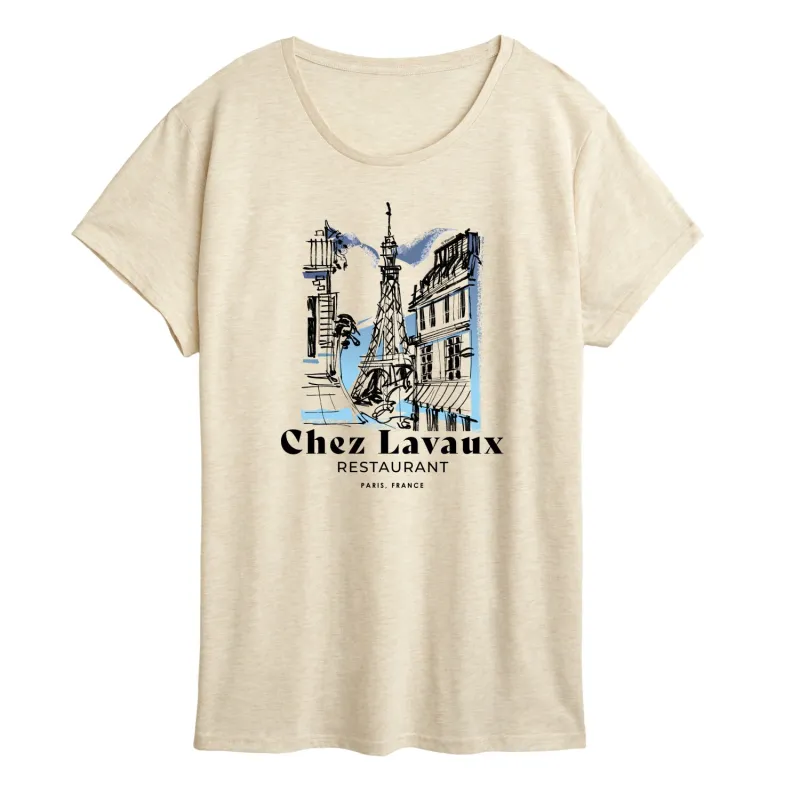 Emily in Paris - Chez Lavaux - Women's Short Sleeve Graphic T-Shirt sold by Zulily