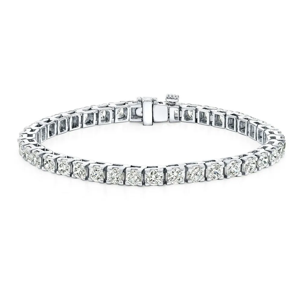 Auriya 14k Gold 12ct TDW Round 7-inch Diamond Tennis Bracelet sold by Zulily