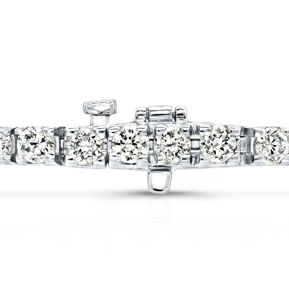 Auriya 14k Gold 12ct TDW Round 7-inch Diamond Tennis Bracelet sold by Zulily product image thumbnail 3