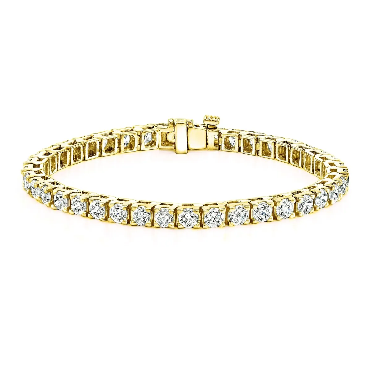 Auriya 14k Gold 12ct TDW Round 7-inch Diamond Tennis Bracelet sold by Zulily product image thumbnail 5