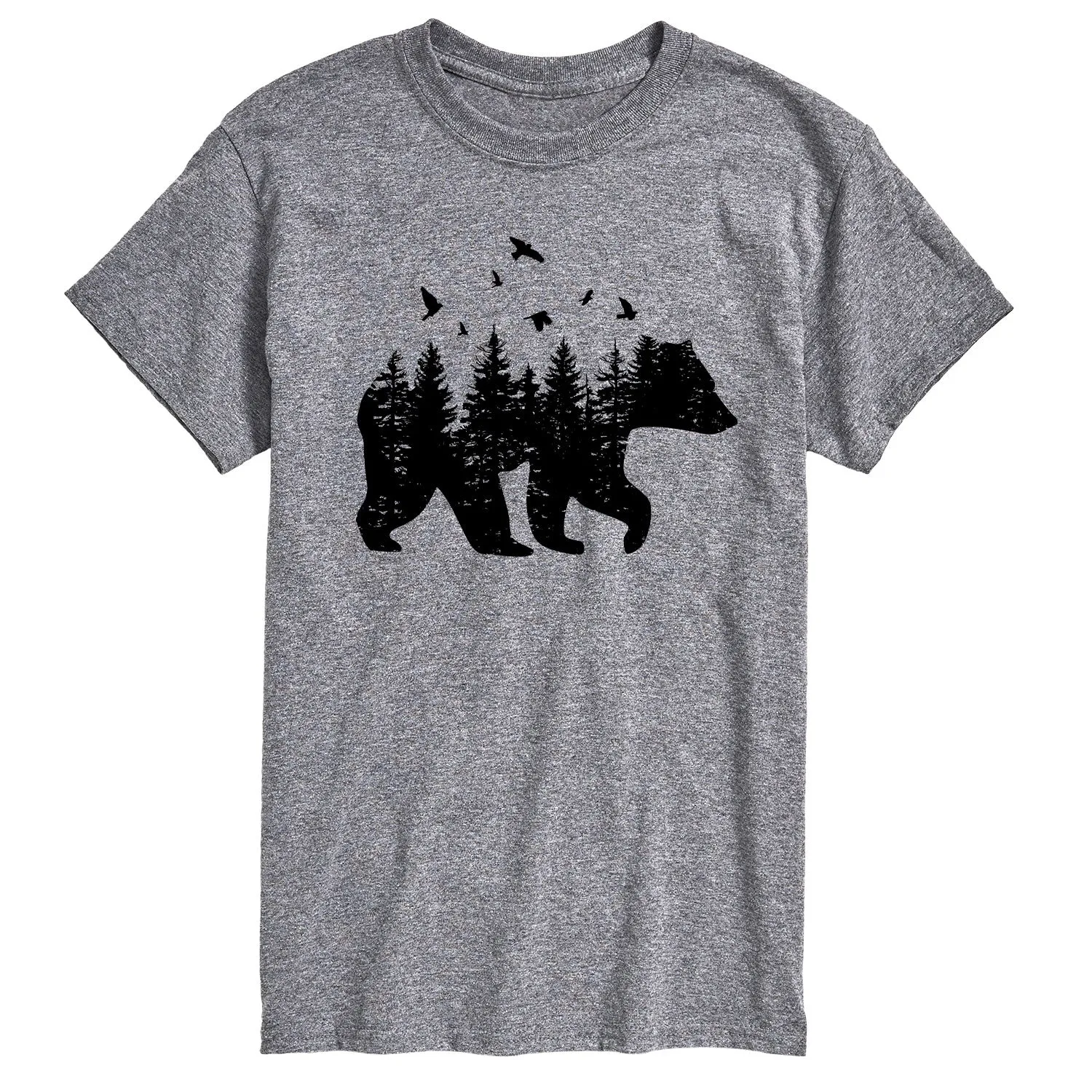Instant Message - Forest Bear Silhouette - Men's Short Sleeve Graphic T-Shirt sold by Zulily