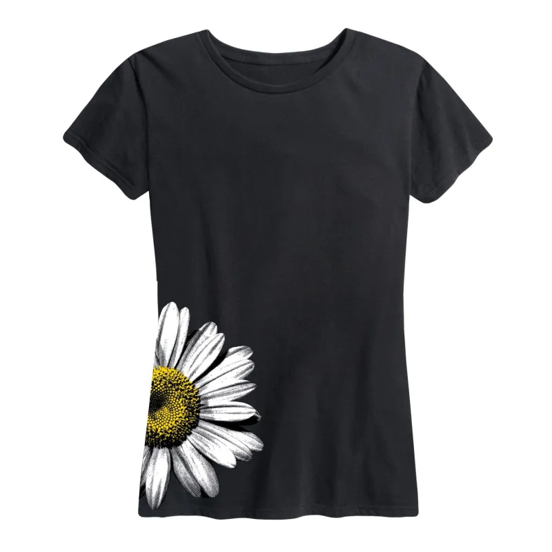 Instant Message - Daisy Side - Women's Short Sleeve Graphic T-shirt sold by Zulily