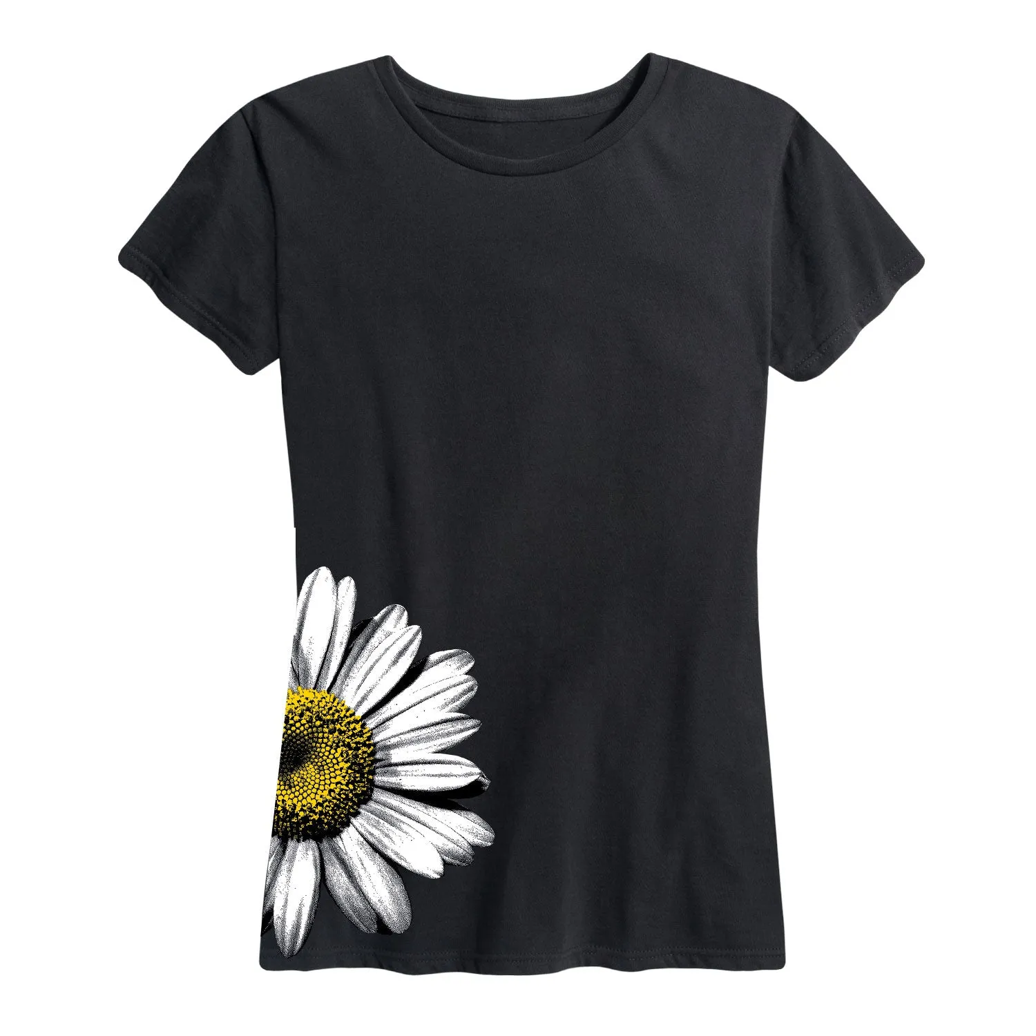 Instant Message - Daisy Side - Women's Short Sleeve Graphic T-shirt sold by Zulily