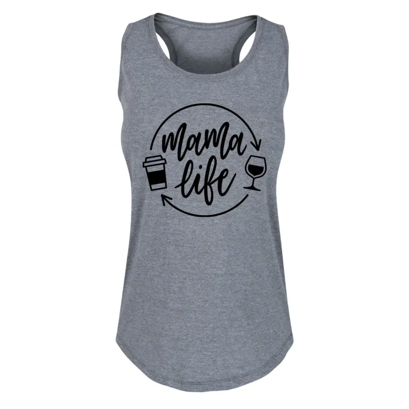 Instant Message - Mama Life Coffee Wine - Women's Racerback Tank sold by Zulily