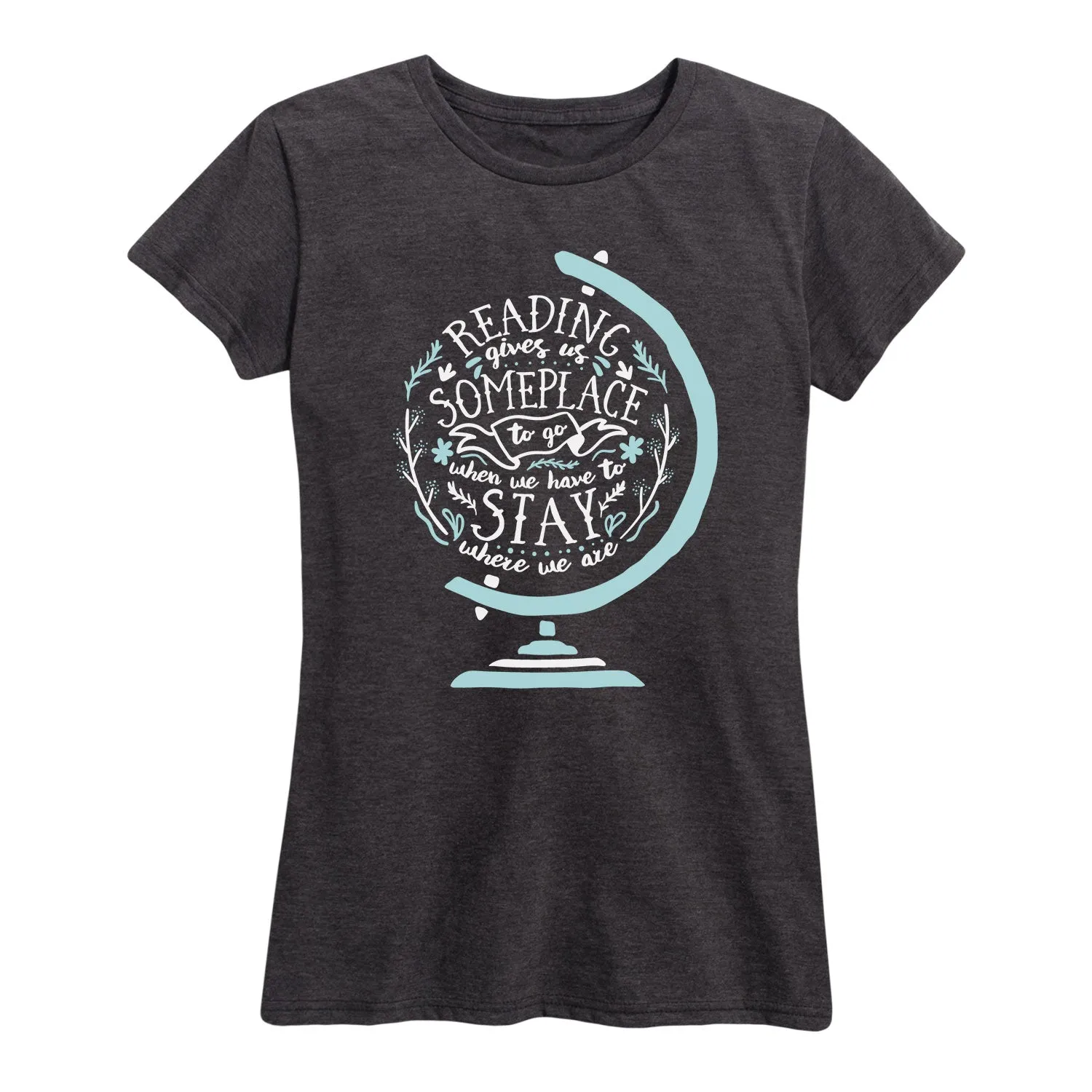 Instant Message - Reading Gives us Someplace - Women's Short Sleeve Graphic T-shirt sold by Zulily product image thumbnail 3