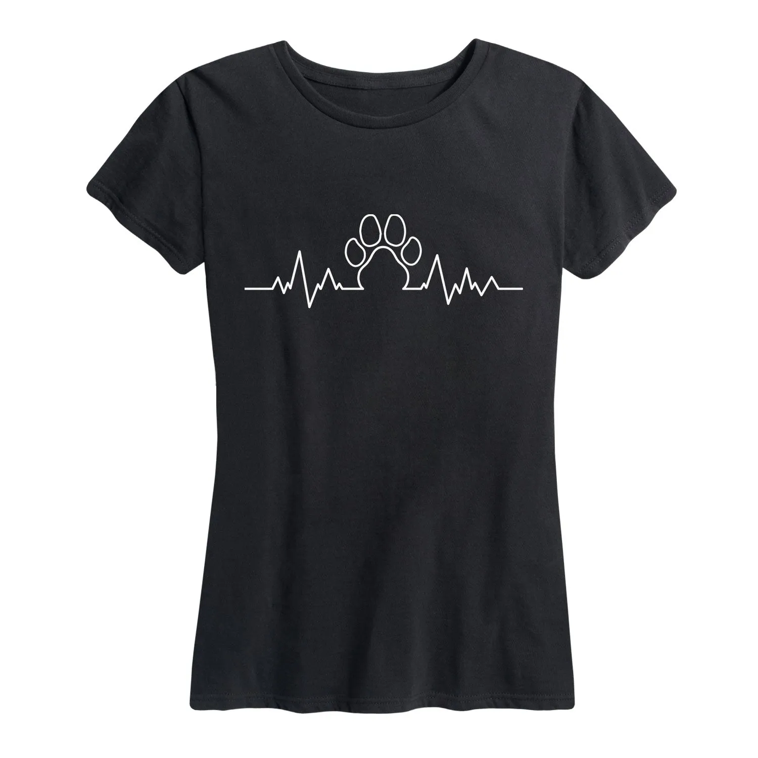Instant Message - Heartbeat Paw Print - Women's Short Sleeve Graphic T-shirt sold by Zulily