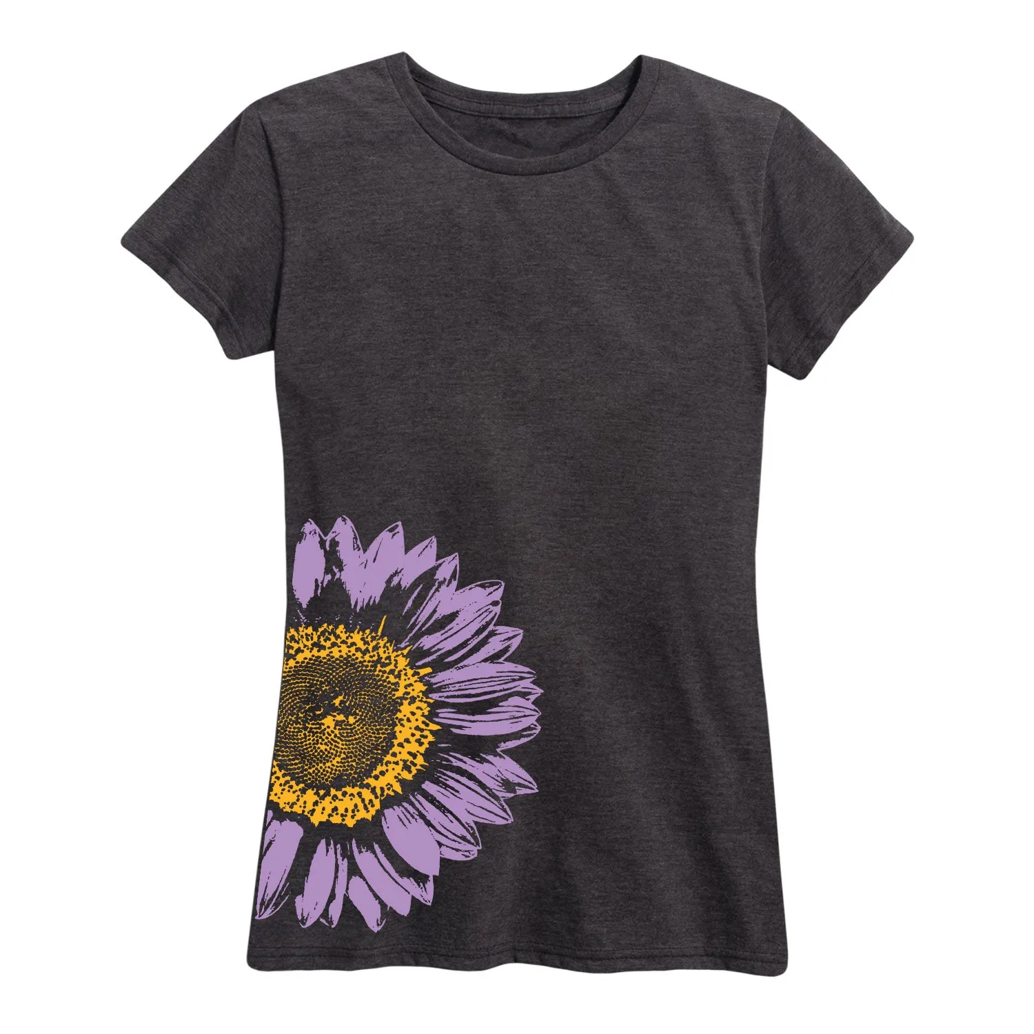 Instant Message - Purple Sunflower - Women's Short Sleeve Graphic T-shirt sold by Zulily