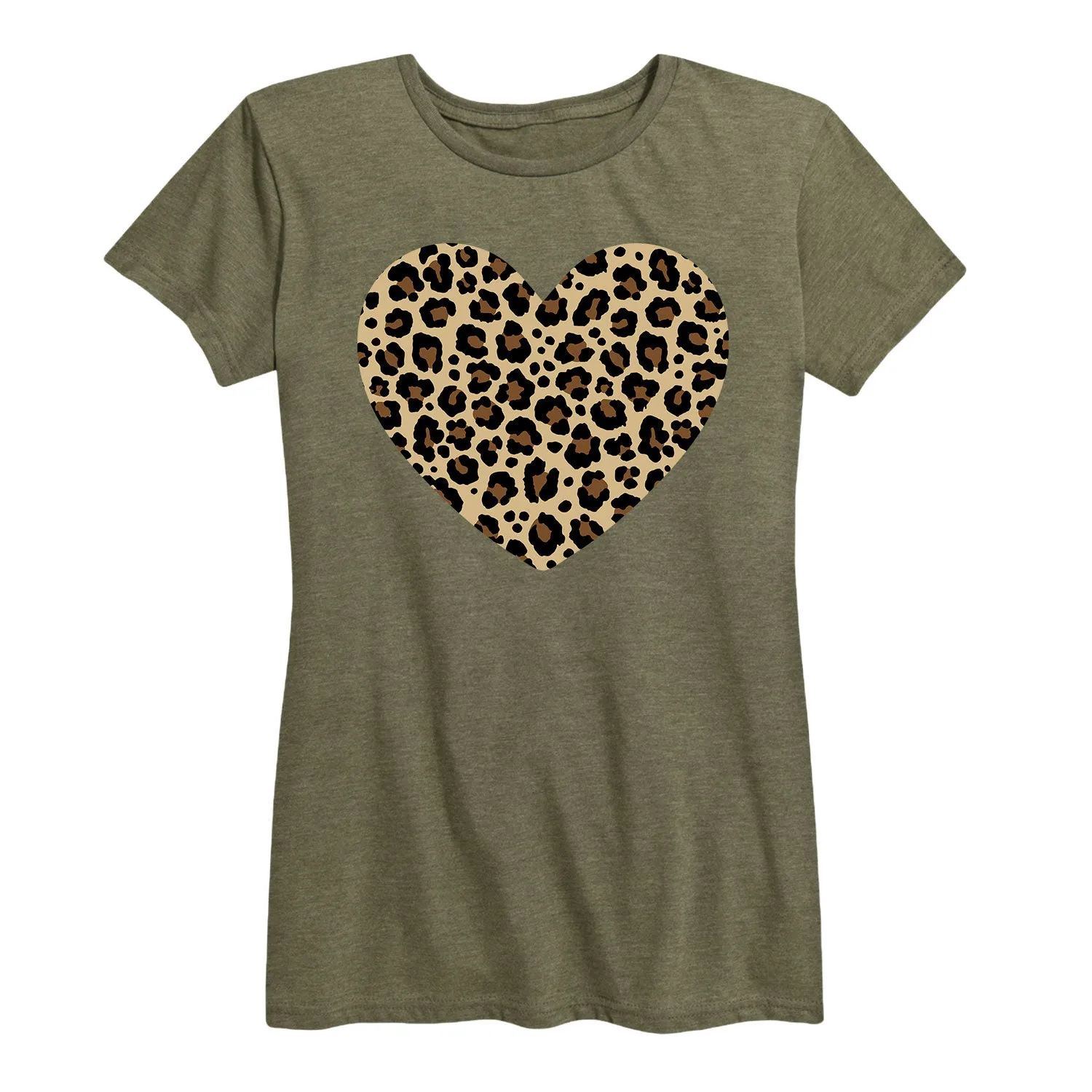 Instant Message - Leopard Heart - Women's Short Sleeve Graphic T-shirt sold by Zulily product image thumbnail 2