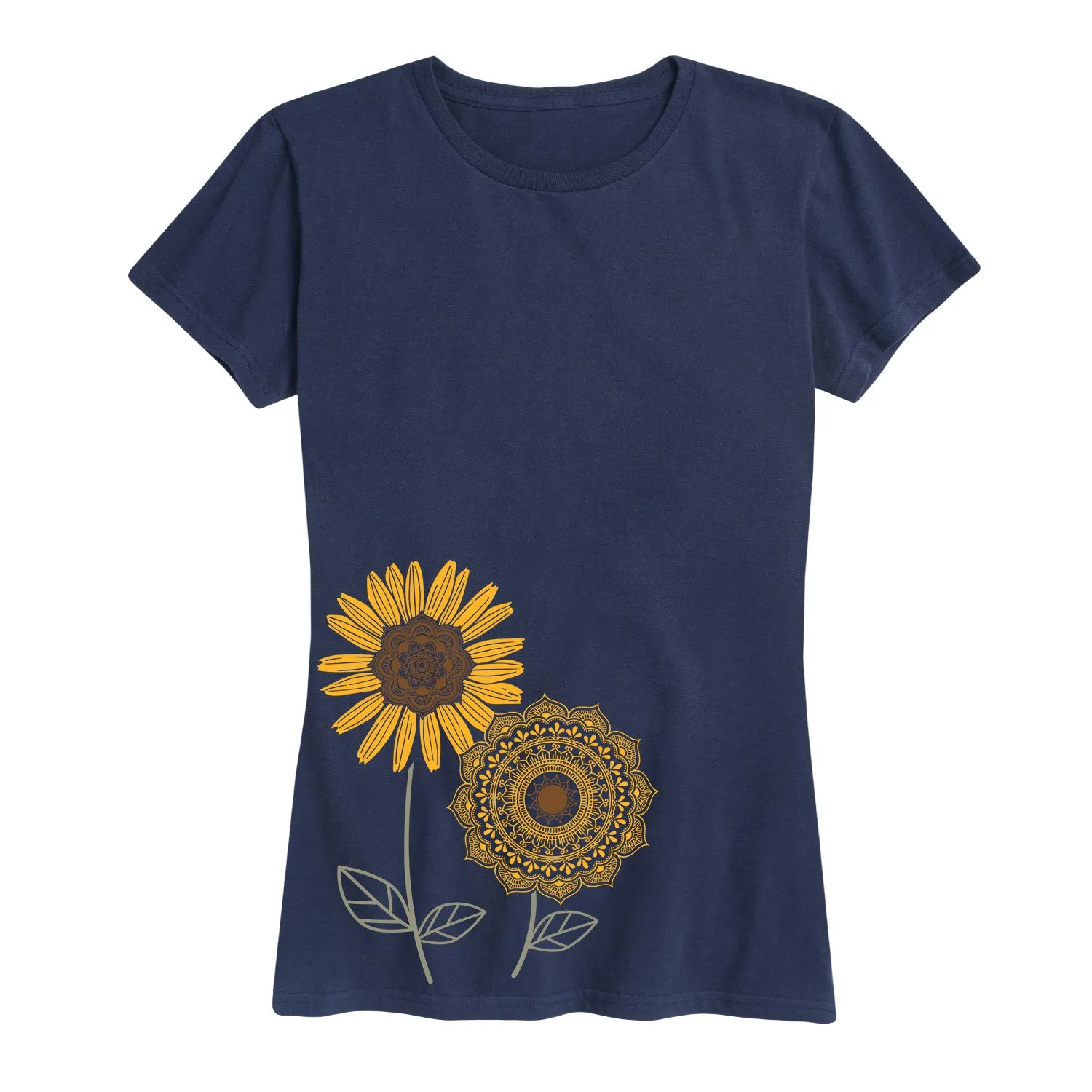 Instant Message - Decorative Sunflowers - Women's Short Sleeve Graphic T-shirt sold by Zulily product image thumbnail 3