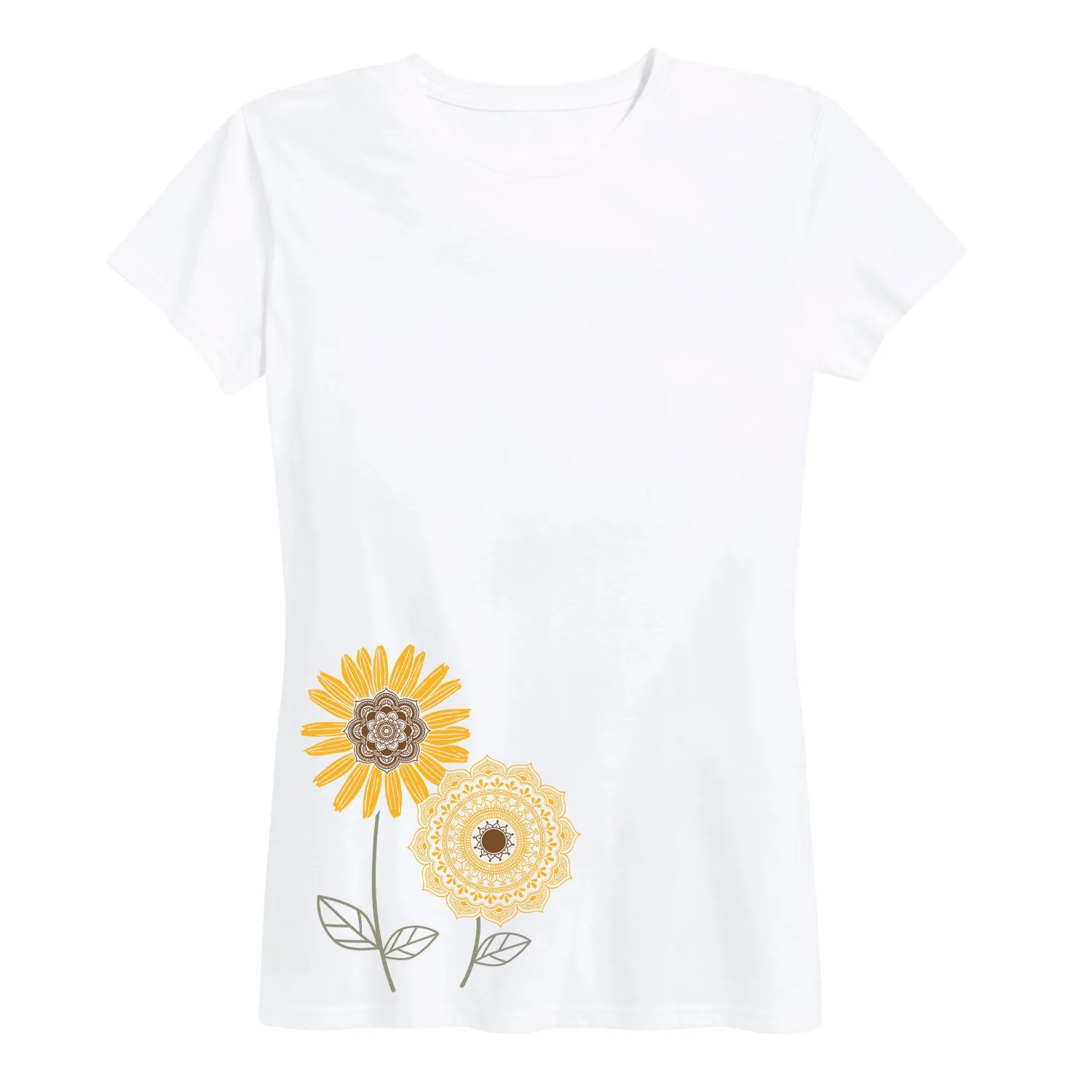 Instant Message - Decorative Sunflowers - Women's Short Sleeve Graphic T-shirt sold by Zulily product image thumbnail 4