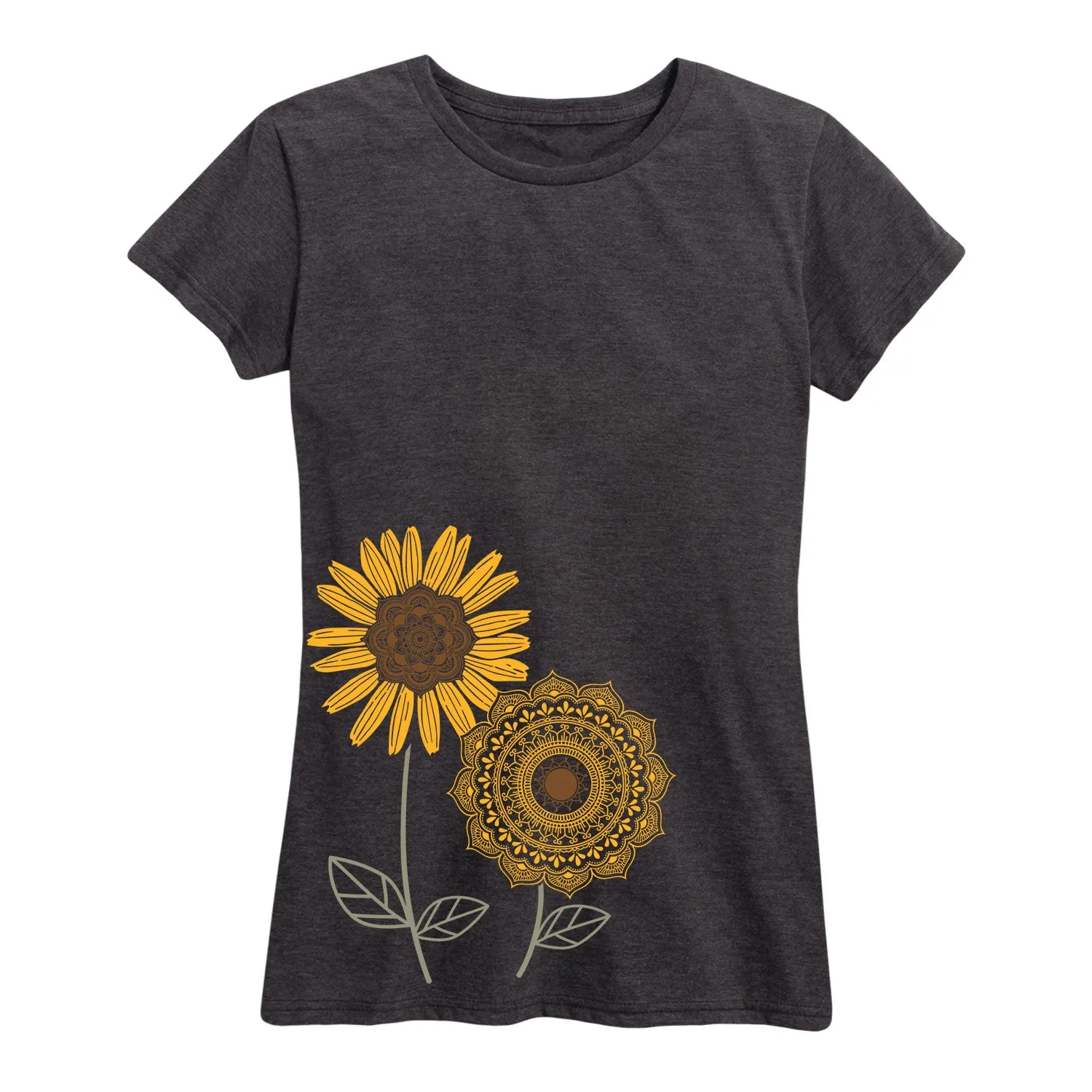 Instant Message - Decorative Sunflowers - Women's Short Sleeve Graphic T-shirt sold by Zulily product image thumbnail 2