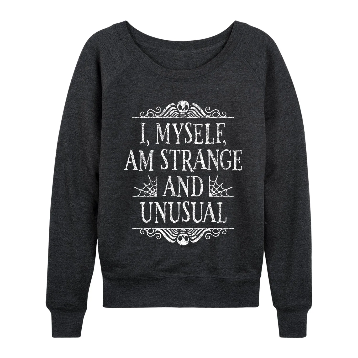 Instant Message - I Myself am Strange and Unusual - Women's French Terry Long Sleeve Pullover sold by Zulily product image thumbnail 2