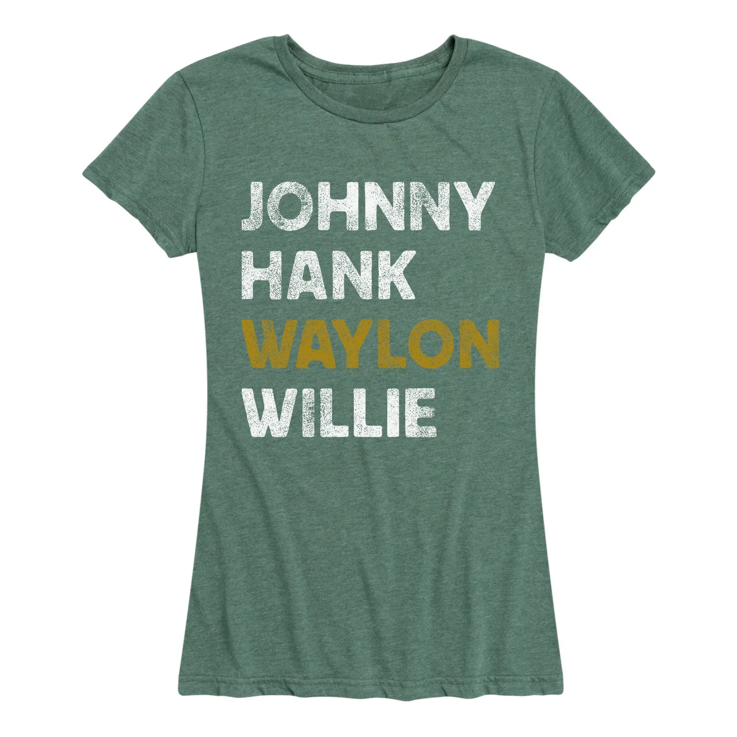 Instant Message - Johnny Hank Waylon Willie - Women's Short Sleeve Graphic T-shirt sold by Zulily product image thumbnail 5