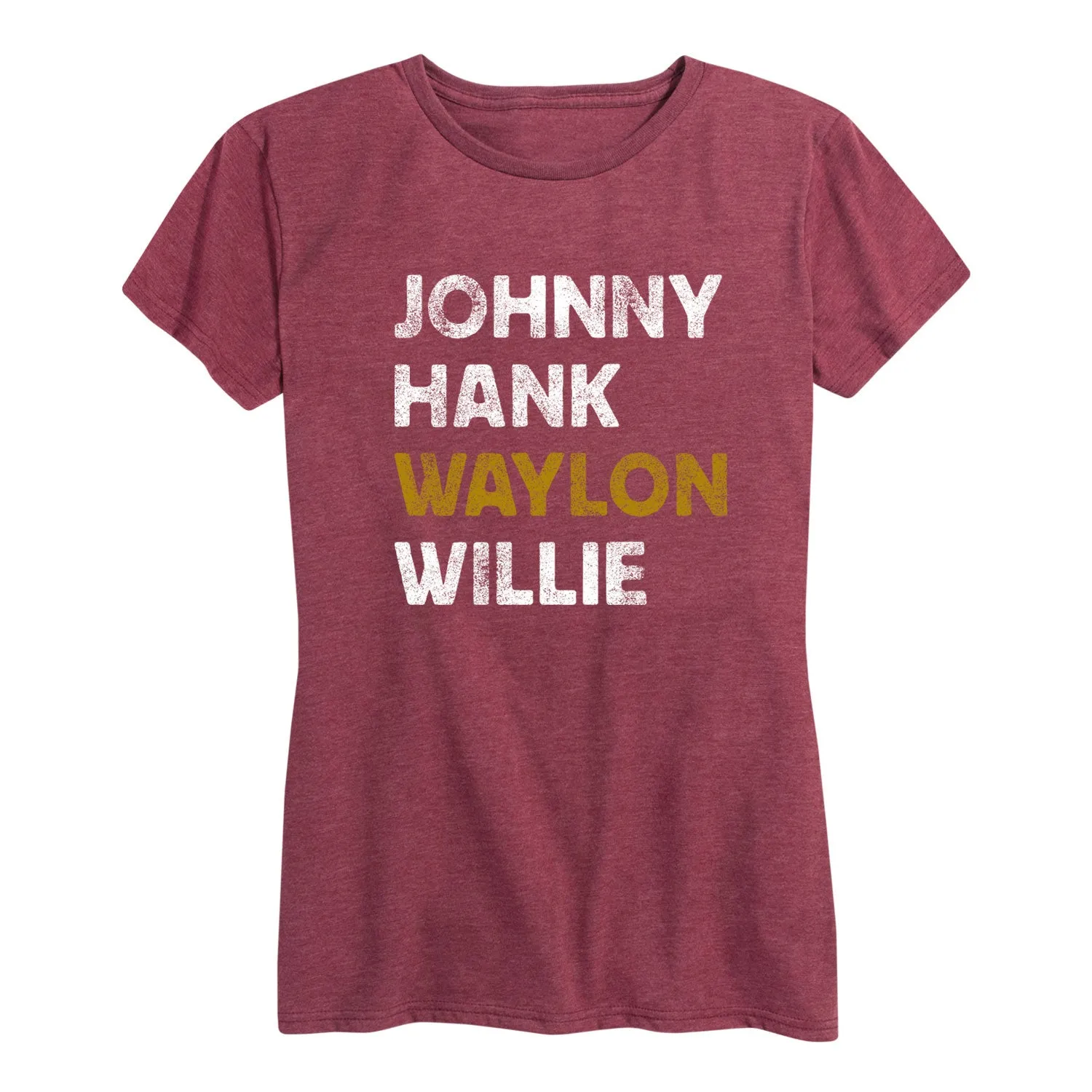 Instant Message - Johnny Hank Waylon Willie - Women's Short Sleeve Graphic T-shirt sold by Zulily product image thumbnail 3