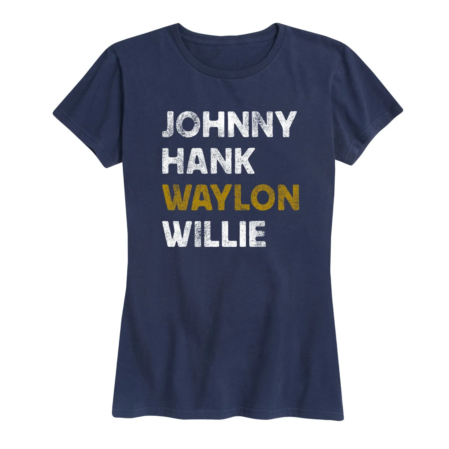 Instant Message - Johnny Hank Waylon Willie - Women's Short Sleeve Graphic T-shirt sold by Zulily product image thumbnail 4
