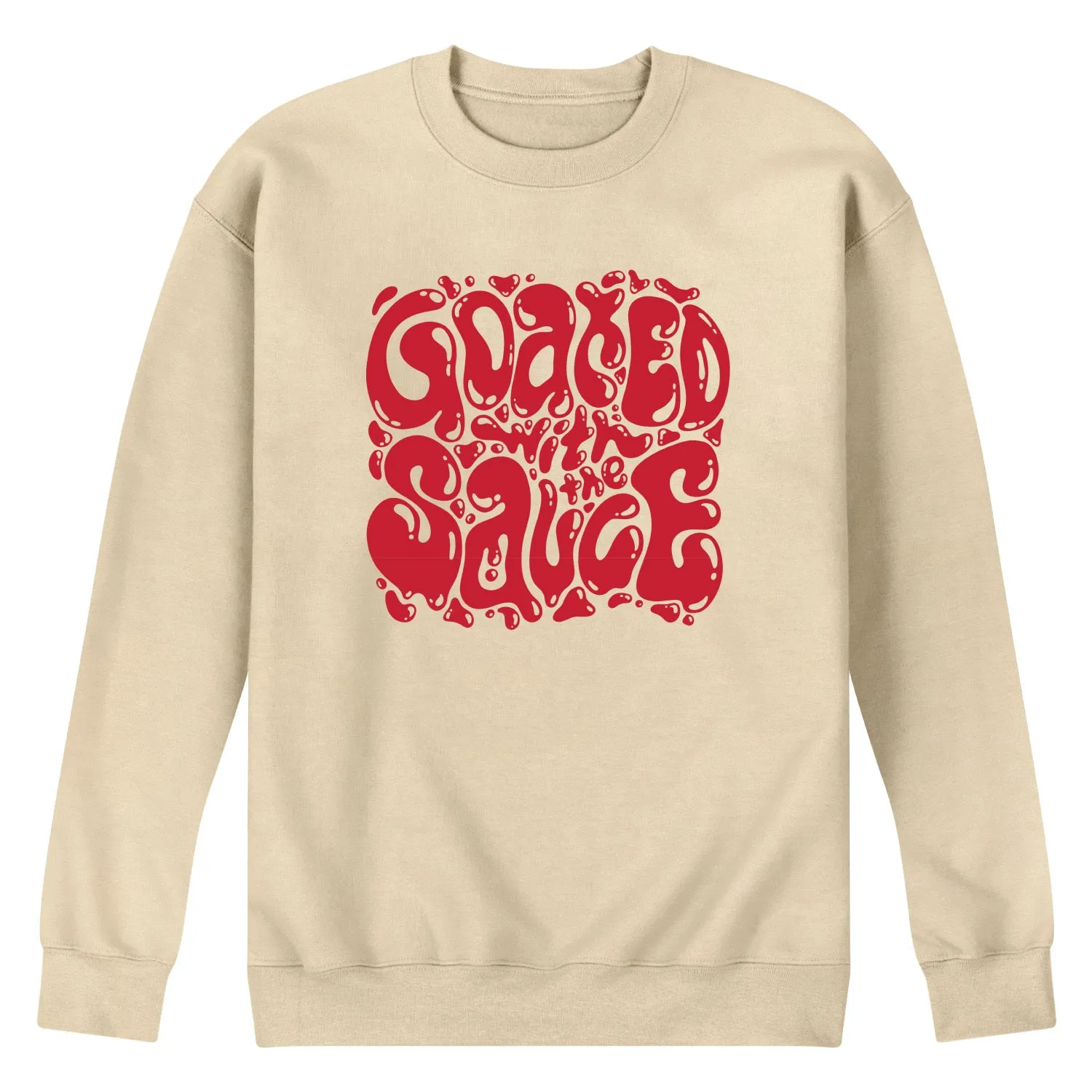 Instant Message - Goated With the Sauce - Men's Long Sleeve Crew Fleece Sweatshirt sold by Zulily