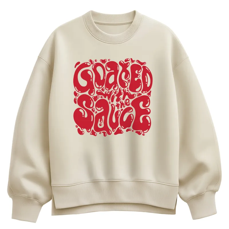 Instant Message - Goated With the Sauce - Women's Oversized Fleece Crew Sweatshirt sold by Zulily