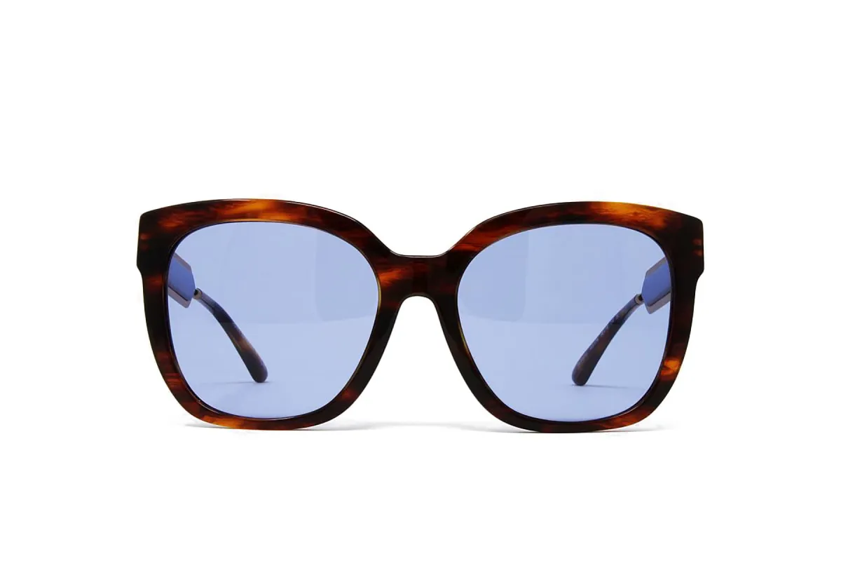 Tory Burch Women's Square Sunglasses Havana Blue Lens sold by Zulily