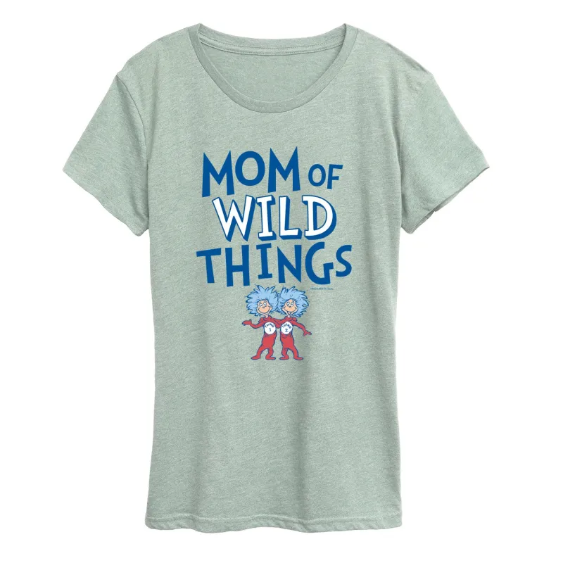 Dr. Seuss - Mom of Wild Things - Women's Short Sleeve Graphic T-Shirt sold by Zulily