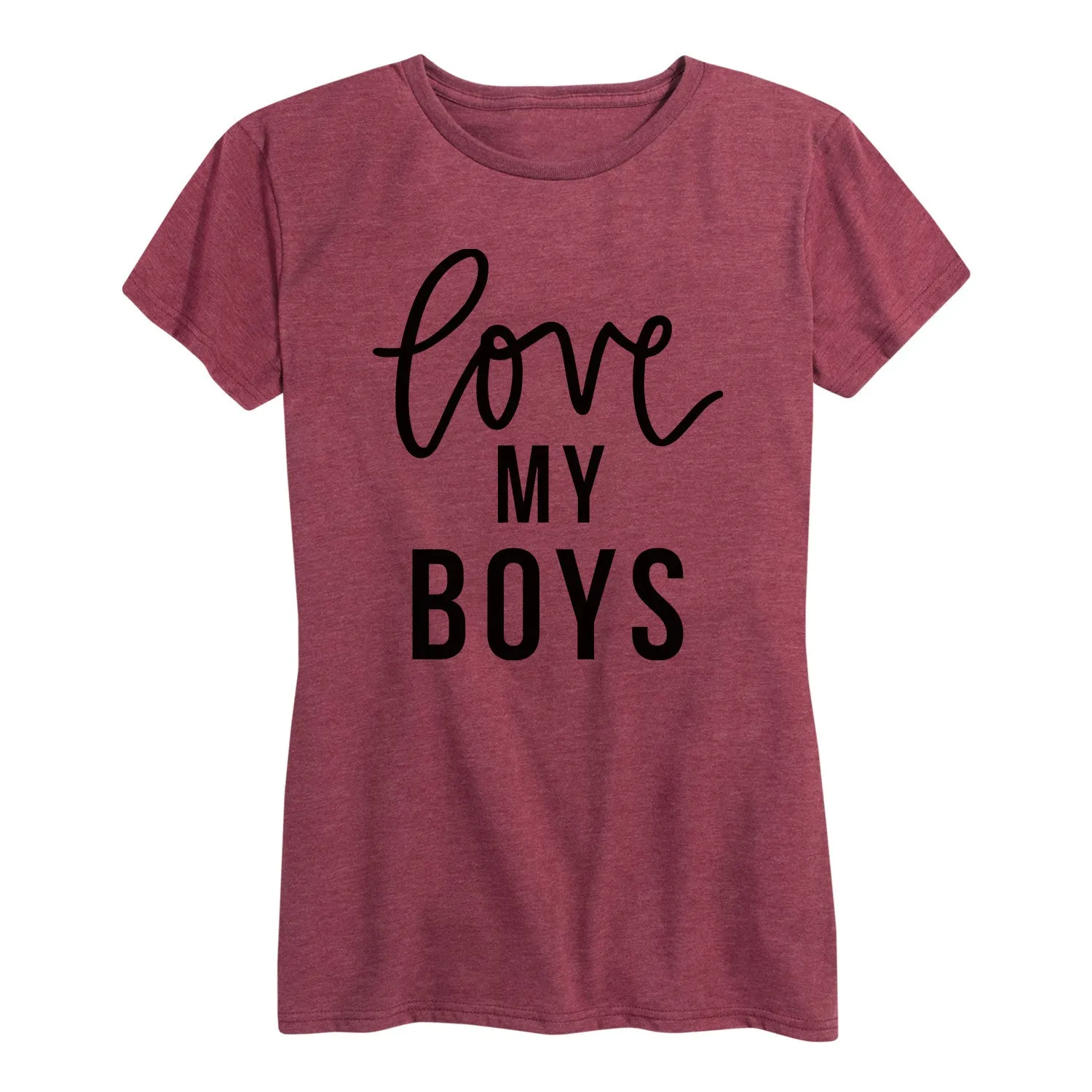 Instant Message - Love My Boys - Women's Short Sleeve Graphic T-shirt sold by Zulily product image thumbnail 3