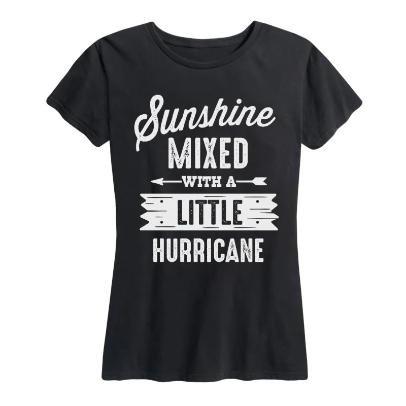 Instant Message - Sunshine Mixed Hurricane - Women's Short Sleeve Graphic T-shirt made by Zulily