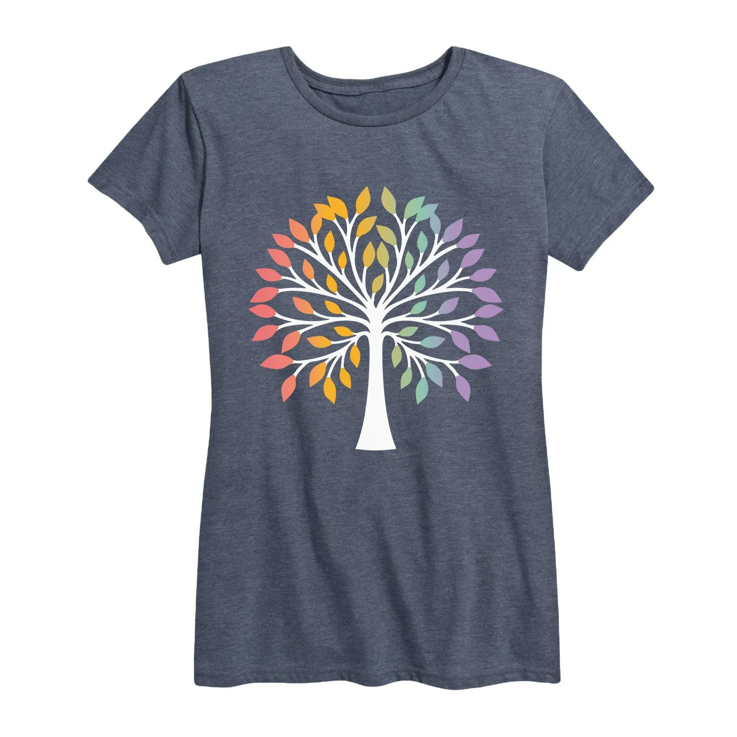 Instant Message - Rainbow Tree Of Life - Women's Short Sleeve Graphic T-shirt sold by Zulily