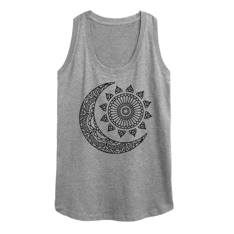 Instant Message - Decorative Sun Moon - Women's Racerback Graphic Tank made by Zulily