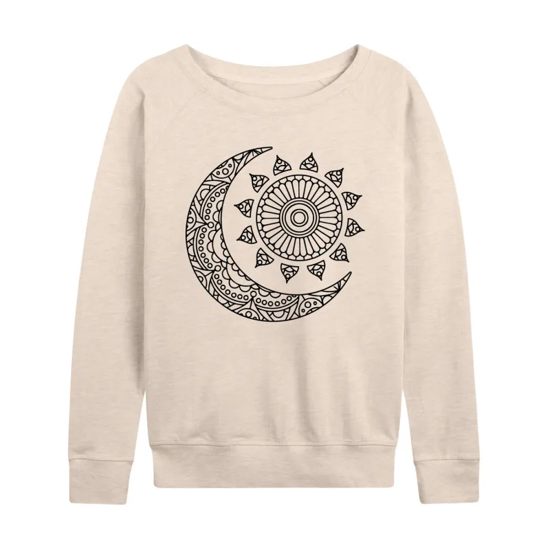 Instant Message - Decorative Sun Moon - Women's French Terry Long Sleeve Pullover sold by Zulily