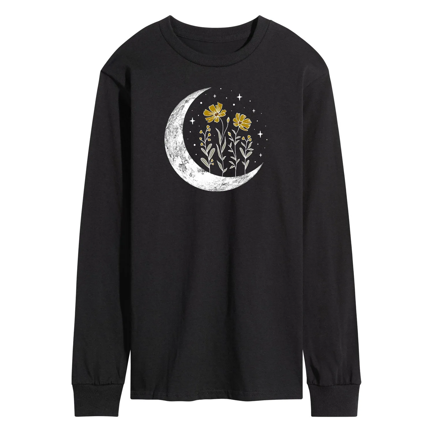 Instant Message - Floral Moon - Men's Long Sleeve Graphic T-shirt sold by Zulily