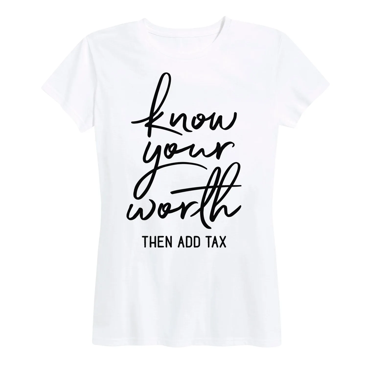 Instant Message - Know Your Worth - Women's Short Sleeve Graphic T-shirt sold by Zulily product image thumbnail 4