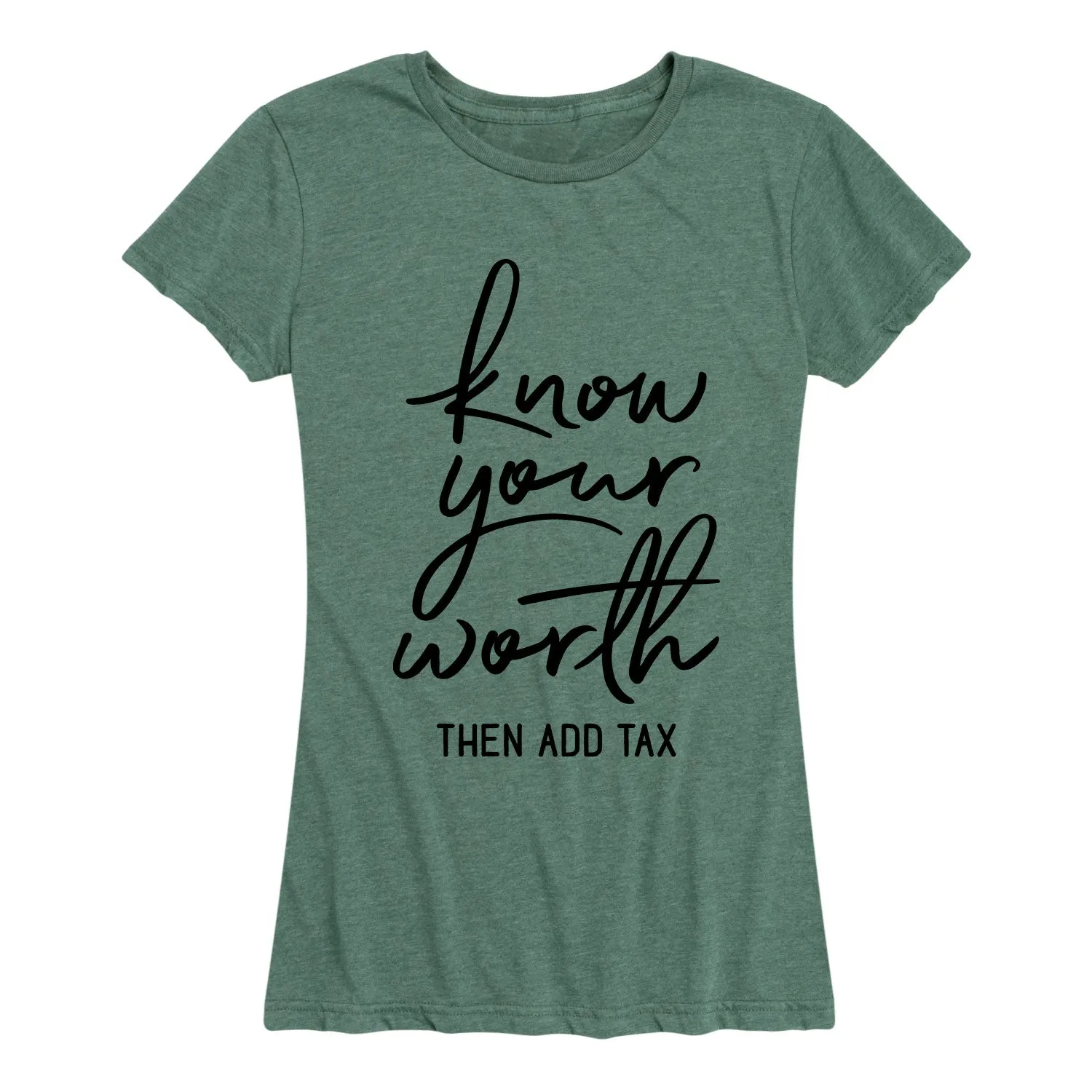 Instant Message - Know Your Worth - Women's Short Sleeve Graphic T-shirt sold by Zulily product image thumbnail 3