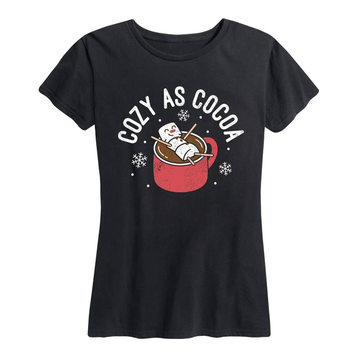 Instant Message - Cozy as Cocoa- Women's Short Sleeve Graphic T-shirt sold by Zulily