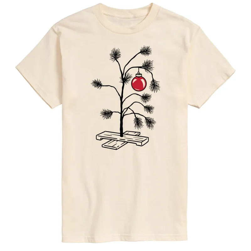 Instant Message - Sad Christmas Tree - Men's Short Sleeve Graphic T-shirt sold by Zulily