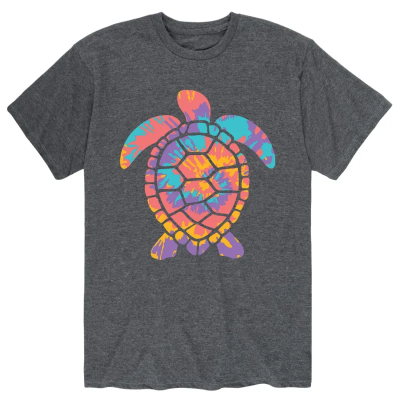 Instant Message - Tie Dye Turtle - Men's Short Sleeve Graphic T-shirt made by Zulily