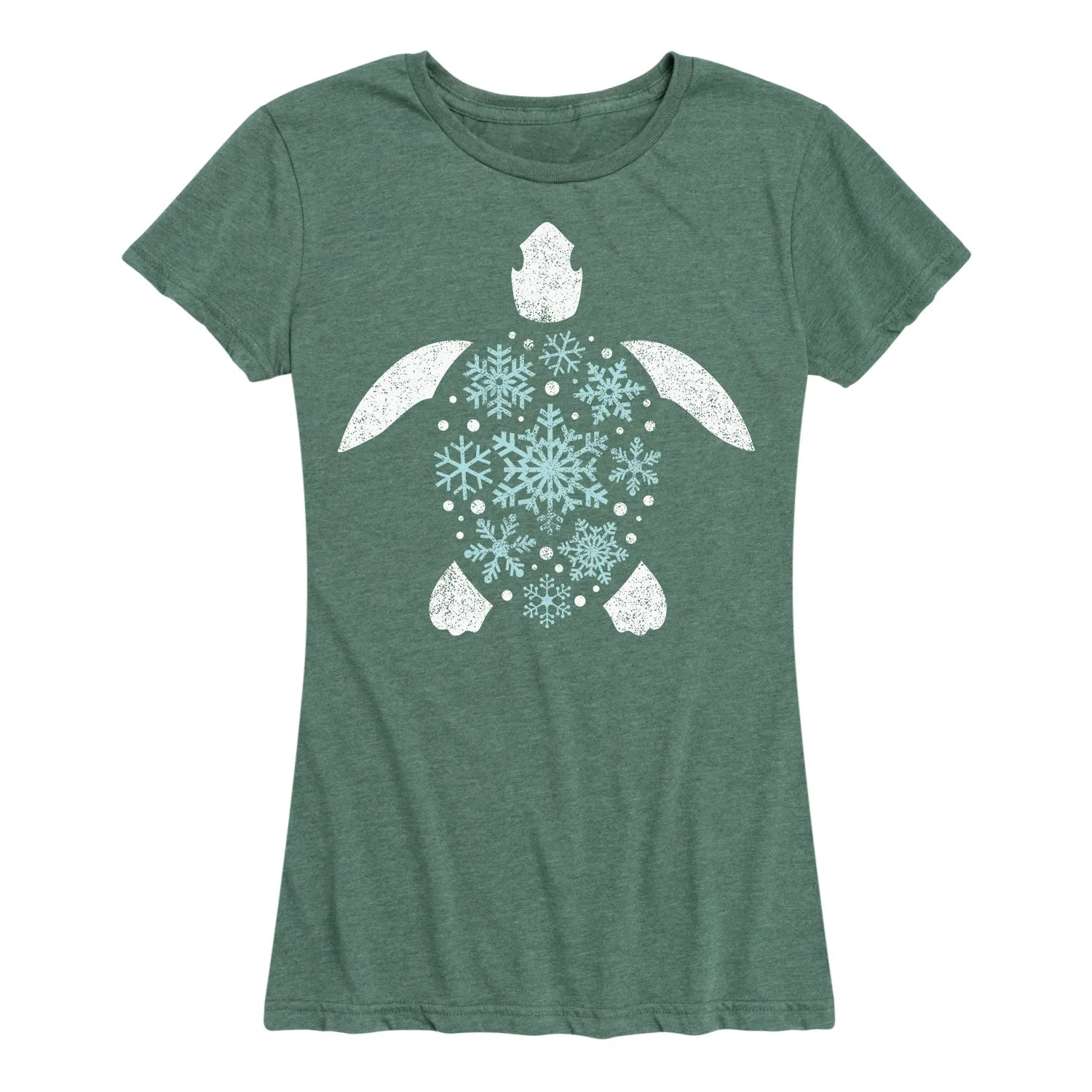 Instant Message - Snowflake Turtle - Women's Short Sleeve Graphic T-shirt sold by Zulily