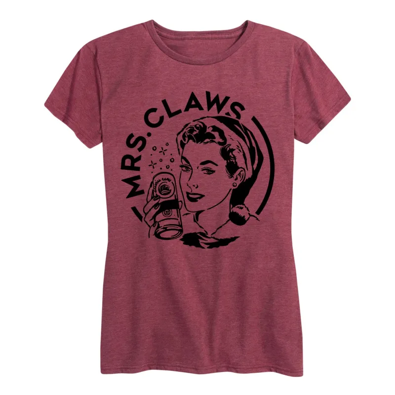 Instant Message - Mrs Claws - Women's Short Sleeve Graphic T-shirt sold by Zulily