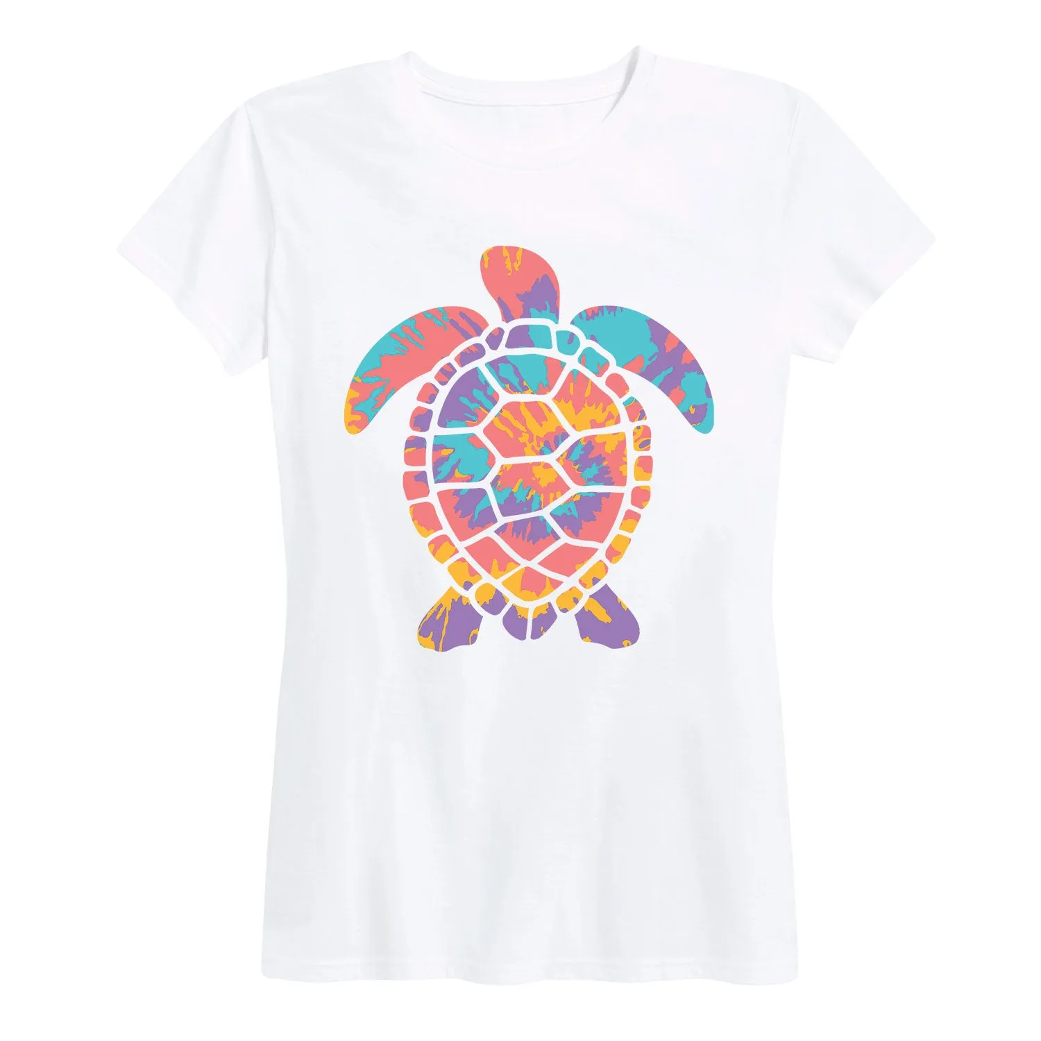 Instant Message - Tie Dye Turtle - Women's Short Sleeve Graphic T-shirt sold by Zulily product image thumbnail 3