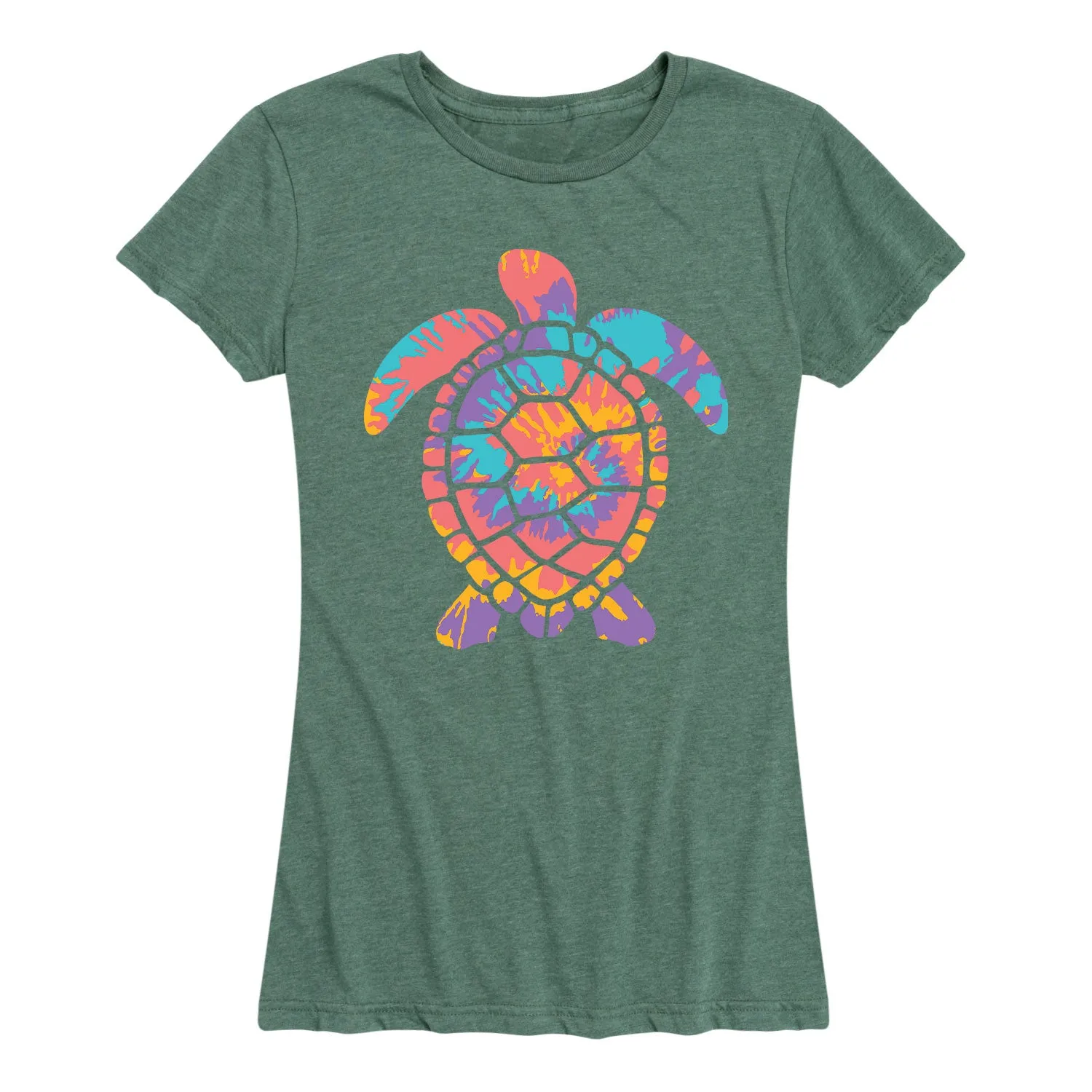 Instant Message - Tie Dye Turtle - Women's Short Sleeve Graphic T-shirt sold by Zulily