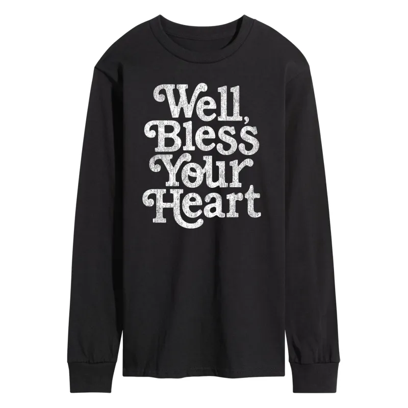 Instant Message - Well Bless Your Heart - Men's Long Sleeve Graphic T-shirt made by Zulily
