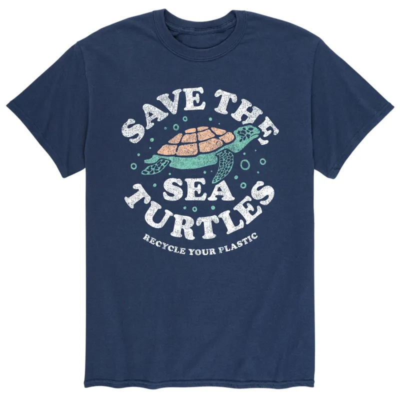 Instant Message - Save the Sea Turtles - Men's Short Sleeve Graphic T-shirt sold by Zulily