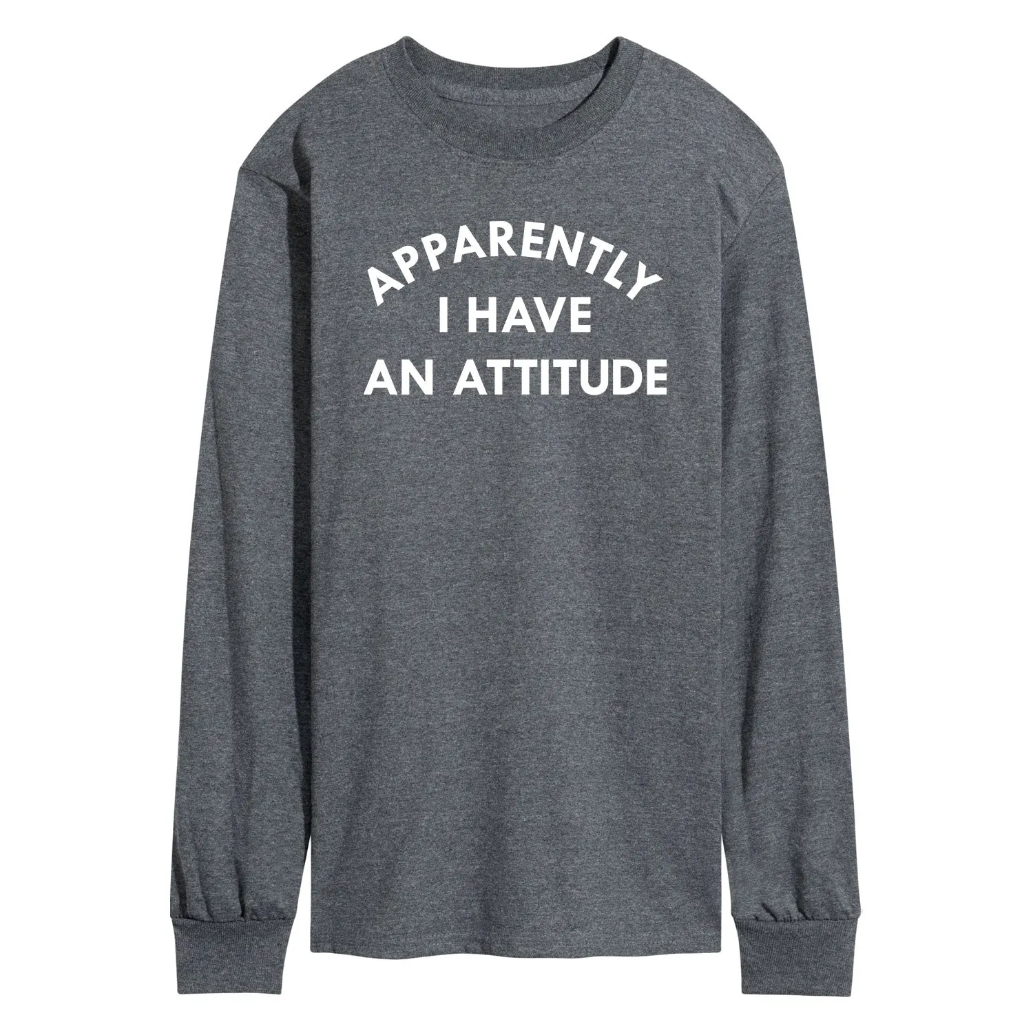 Instant Message - Apparently I Have an Attitude - Men's Long Sleeve Graphic T-shirt sold by Zulily