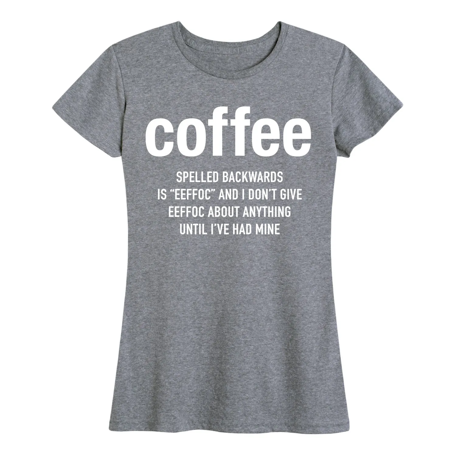 Instant Message - Coffee Eeffoc - Women's Short Sleeve Graphic T-shirt sold by Zulily