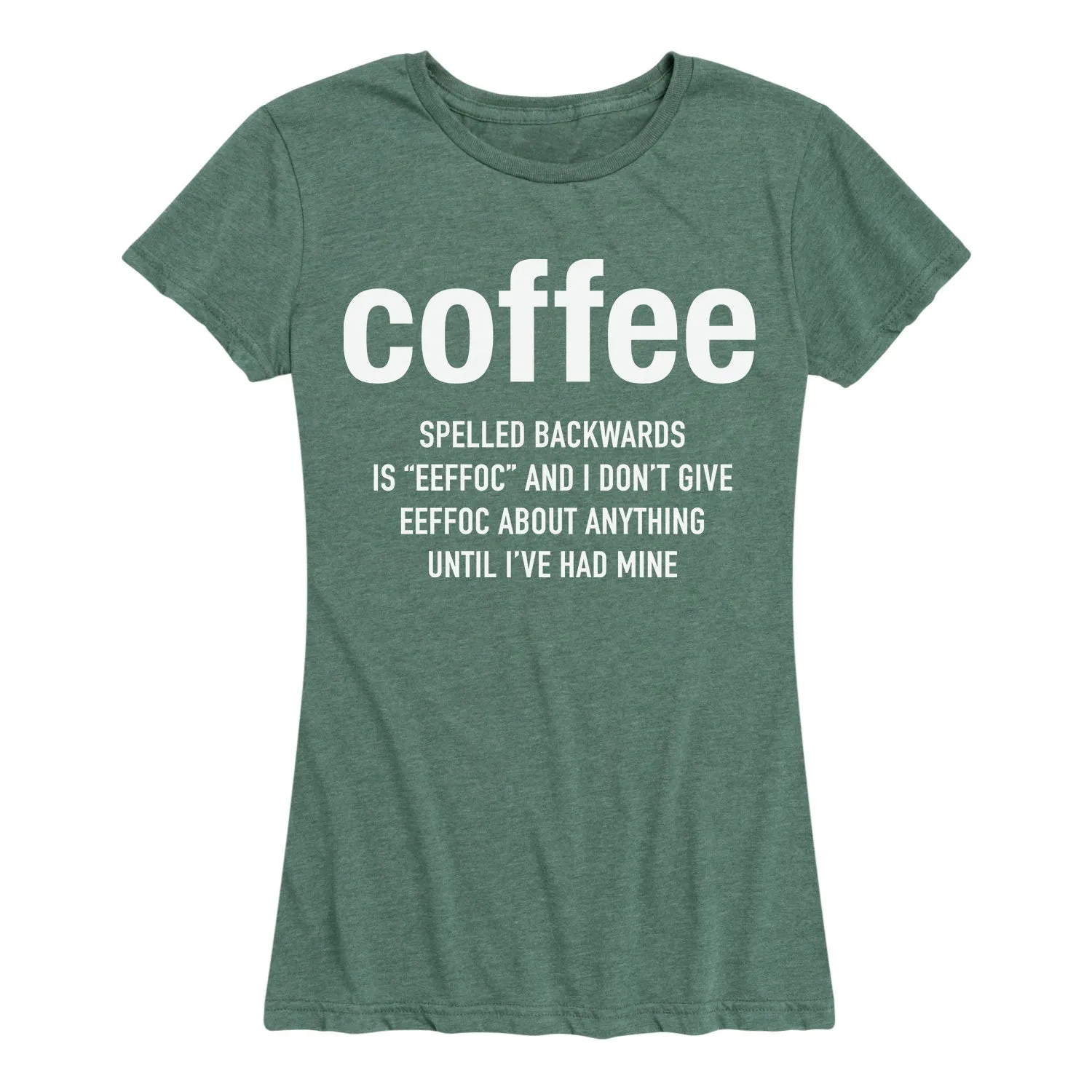 Instant Message - Coffee Eeffoc - Women's Short Sleeve Graphic T-shirt sold by Zulily product image thumbnail 2