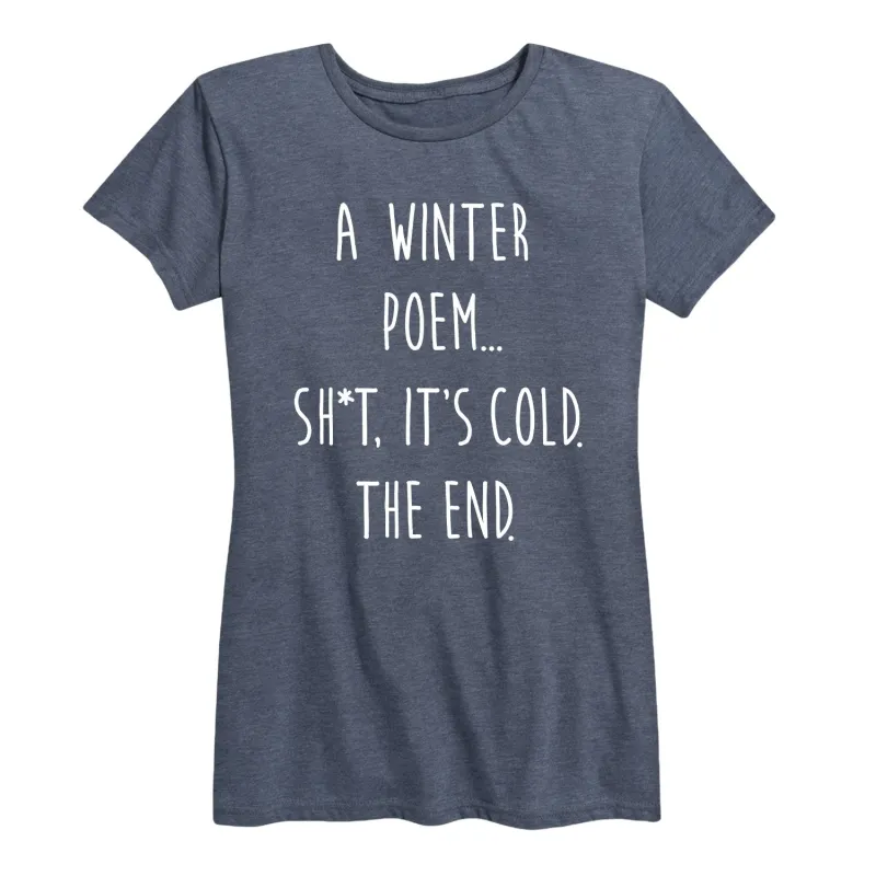 Instant Message - A Winter Poem - Women's Short Sleeve Graphic T-shirt sold by Zulily