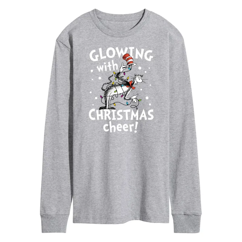 The Cat in the Hat - Glowing Christmas Cheer - Men's Long Sleeve T-Shirt made by Zulily